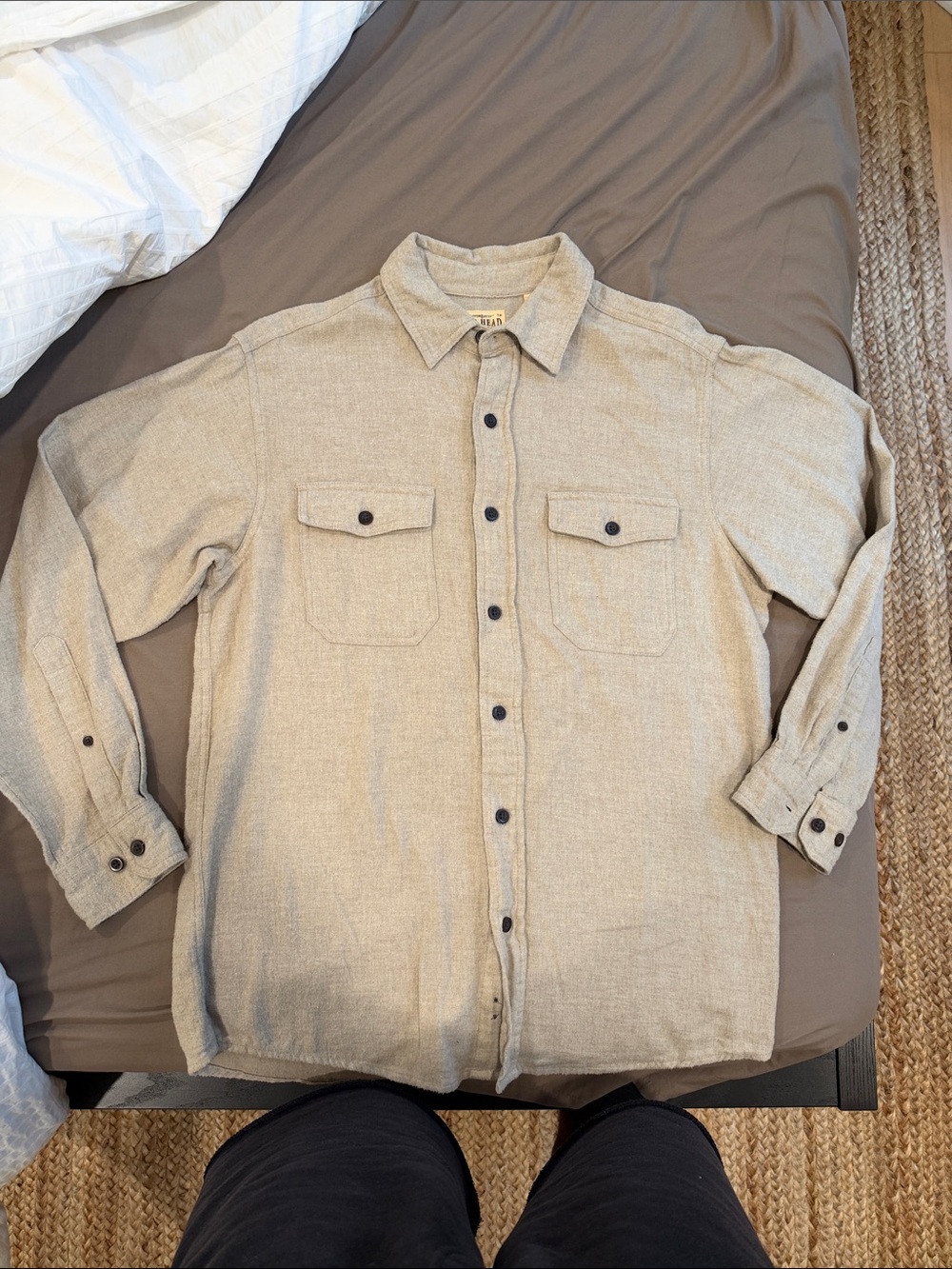 RedHead Men's Light Tan Button-Up Shirt Jacket